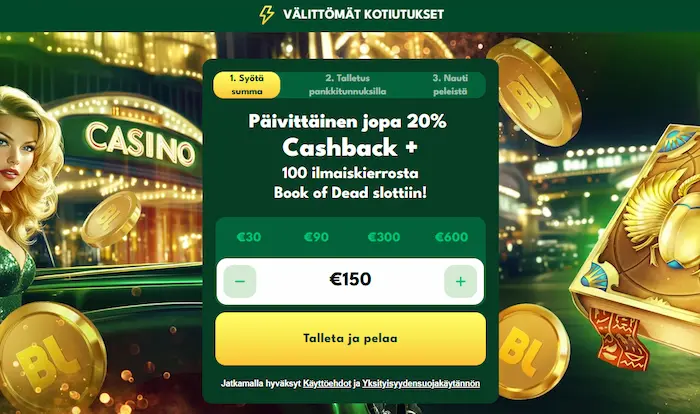 BigLucky casino Suomi bonus